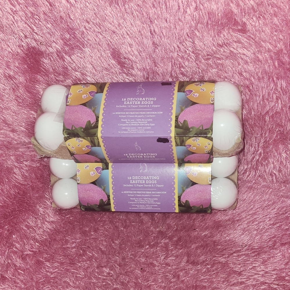 24 white decoration Easter eggs